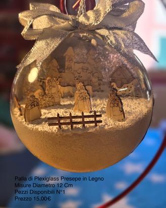 Sfera Natalizia in Plexiglass Chiusa - Presepe