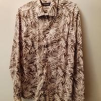 Piombo camicia uomo cotone fiori