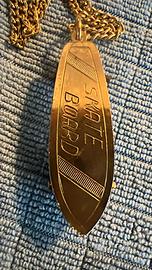 Ciondolo vintage Skate board con collana