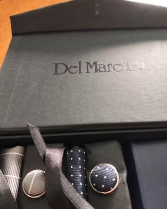 Del Mare 1911 pochette da taschino con gemelli