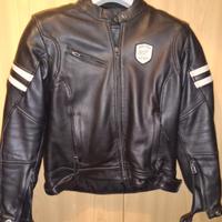 GIUBOTTO MOTO IN VERA PELLE CON PROTEZIONI 