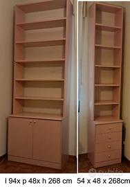 Mobili-libreria per camera bambina