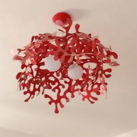 lampadario rosso corallo