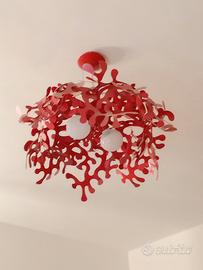 lampadario rosso corallo