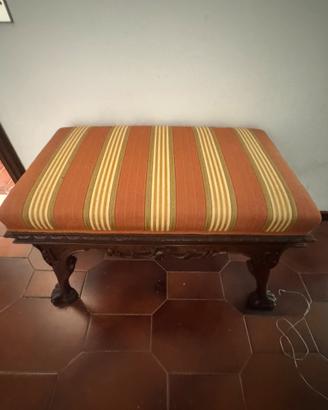 Pouf antico imbottito in legno