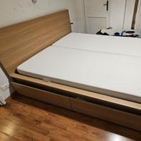 Letto matrimoniale IKEA MALMO, doghe e materassi