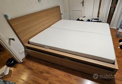 Letto matrimoniale IKEA MALMO, doghe e materassi