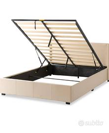 LETTO CONTENITORE Zinus 80x190 cm Beige