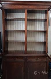 Vetrina libreria in mogano