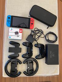 Nintendo Switch con numerosi accessori