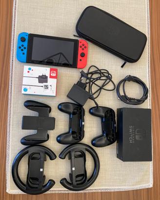 Nintendo Switch con numerosi accessori