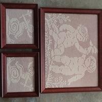 set 3 quadri  fatto a mano