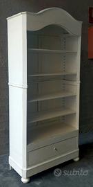 Libreria  fine '800 in noce shabby chic smontabile