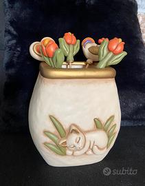 Vaso THUN con gattino+composizione di accessori