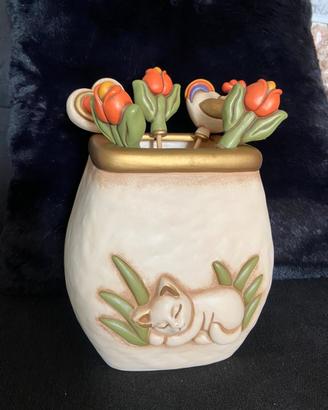 Vaso THUN con gattino+composizione di accessori