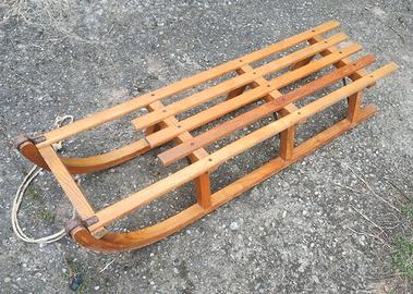 Slittino in legno anni 60 vintage