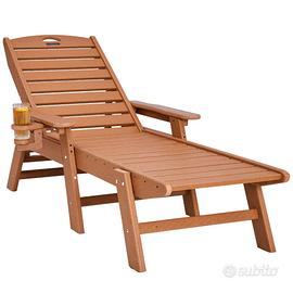 Sedia a Sdraio da Giardino Pieghevole Reclinabile