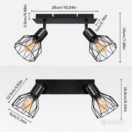 Plafoniera attacco E14 con due luci