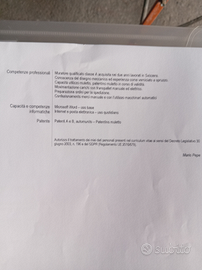 Magazziniere montatore meccanico verniciatore