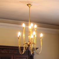 Lampadario oro 5 bracci
