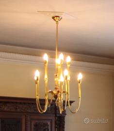 Lampadario oro 5 bracci