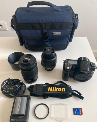Nikon D80 CCD kit completo, obiettivo STABILIZZATO