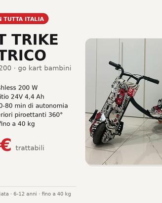 Drift trike elettrico bambini Monopattino
