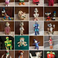 Pupazzi gomma robot action figure anni 60 70