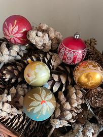 Set 5 Palline natalizie vintage