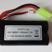 Batteria 18650 Li-ion 7.4 v 1500 mAh NUOVA