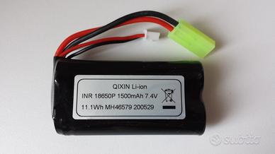 Batteria 18650 Li-ion 7.4 v 1500 mAh NUOVA