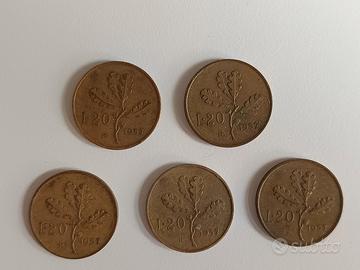 monete lire 20 1957