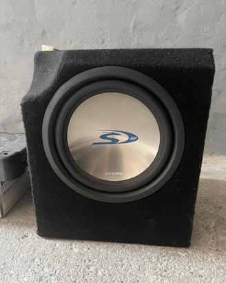 Subwoofer Alpine e amplificatore Phase