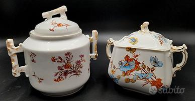 Set di due grandi zuccheriere di Limoges Francia