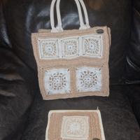 Borsa GRANNY juta in lana