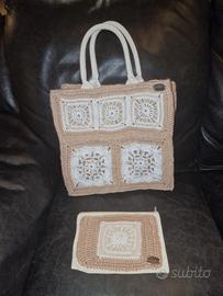 Borsa GRANNY juta in lana