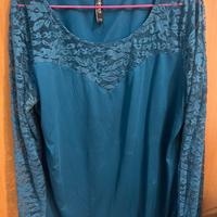 Maglia spalle e maniche in pizzo