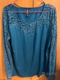 Maglia spalle e maniche in pizzo