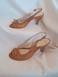 Sandali eleganti color cognac N. 37 1/2