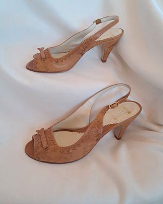 Sandali eleganti color cognac N. 37 1/2
