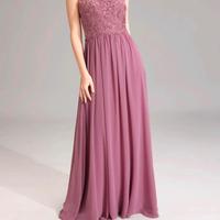 Abito lungo da cerimonia rosa antico tg.XL ( 46 )