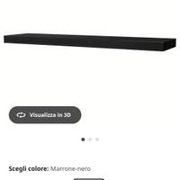3 mensole IKEA LACK, colore marrone-nero 190 cm se