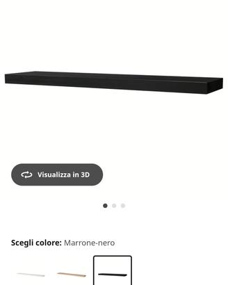 3 mensole IKEA LACK, colore marrone-nero 190 cm se