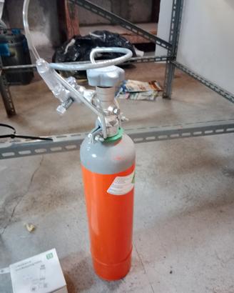 bombola CO2 3 litri con riduttore di pressione e c
