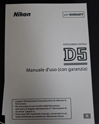 Manuale italiano Nikon D5