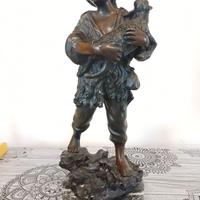 Vintage Statuetta pastore con agnello
