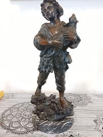 Vintage Statuetta pastore con agnello