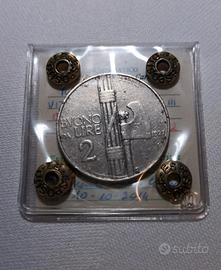 moneta buono da 2 lire 1927 - rara - 