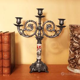 Candelabro a 3 bracci degli anni 60 stile barocco