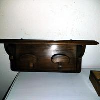 Attaccapanni anni 80 legno massello noce